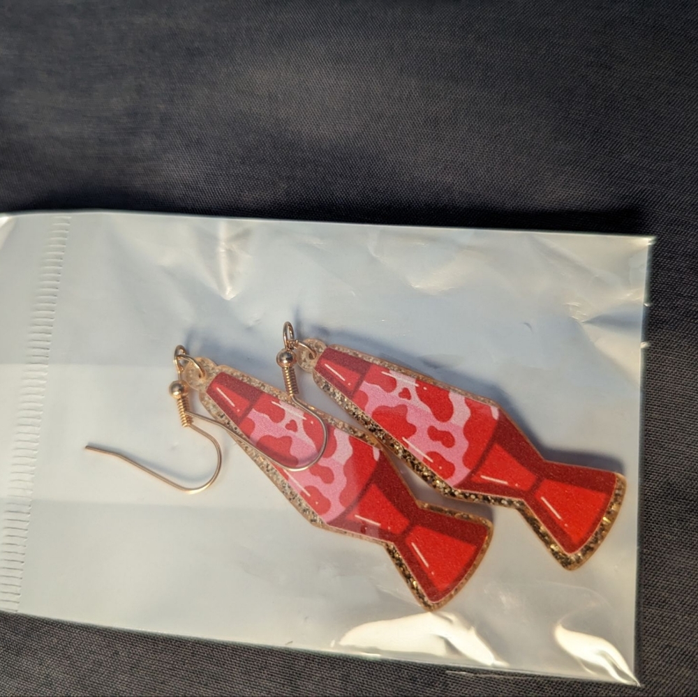 Trippy lava lamp earrings